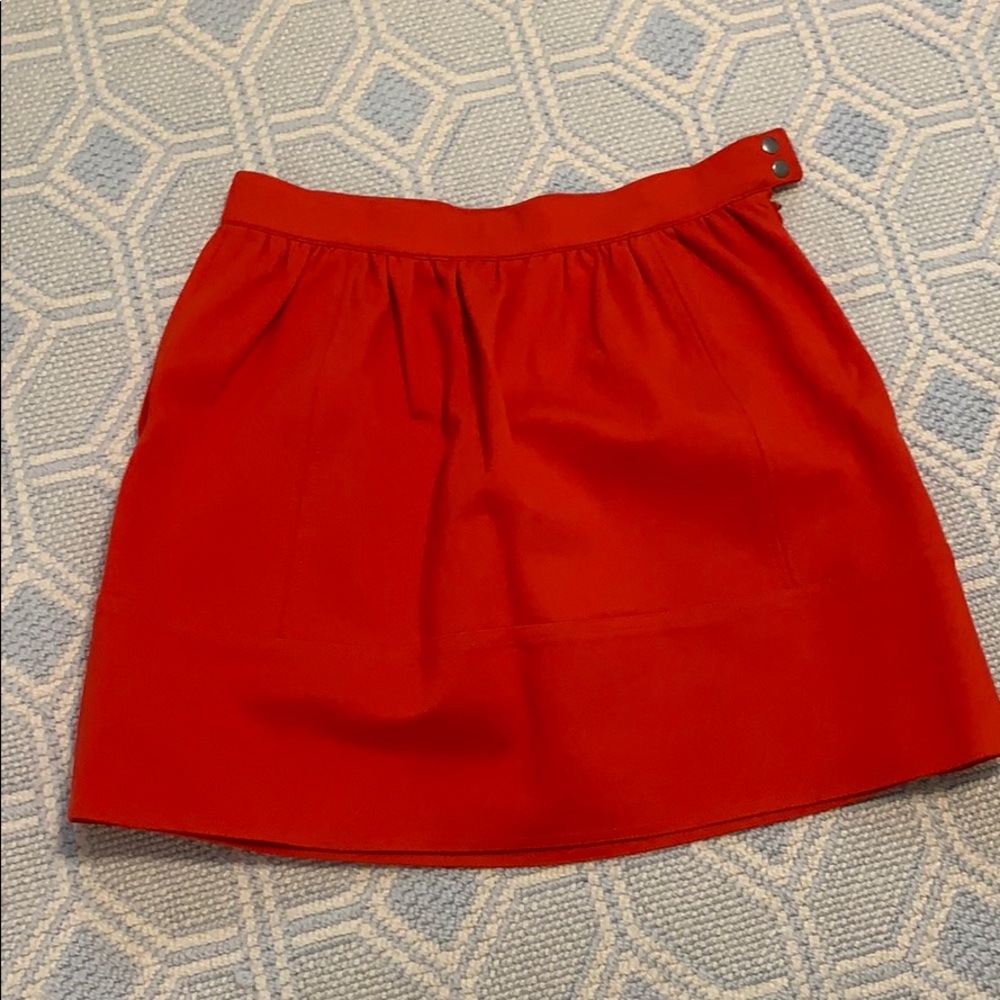 Madewell red skirt